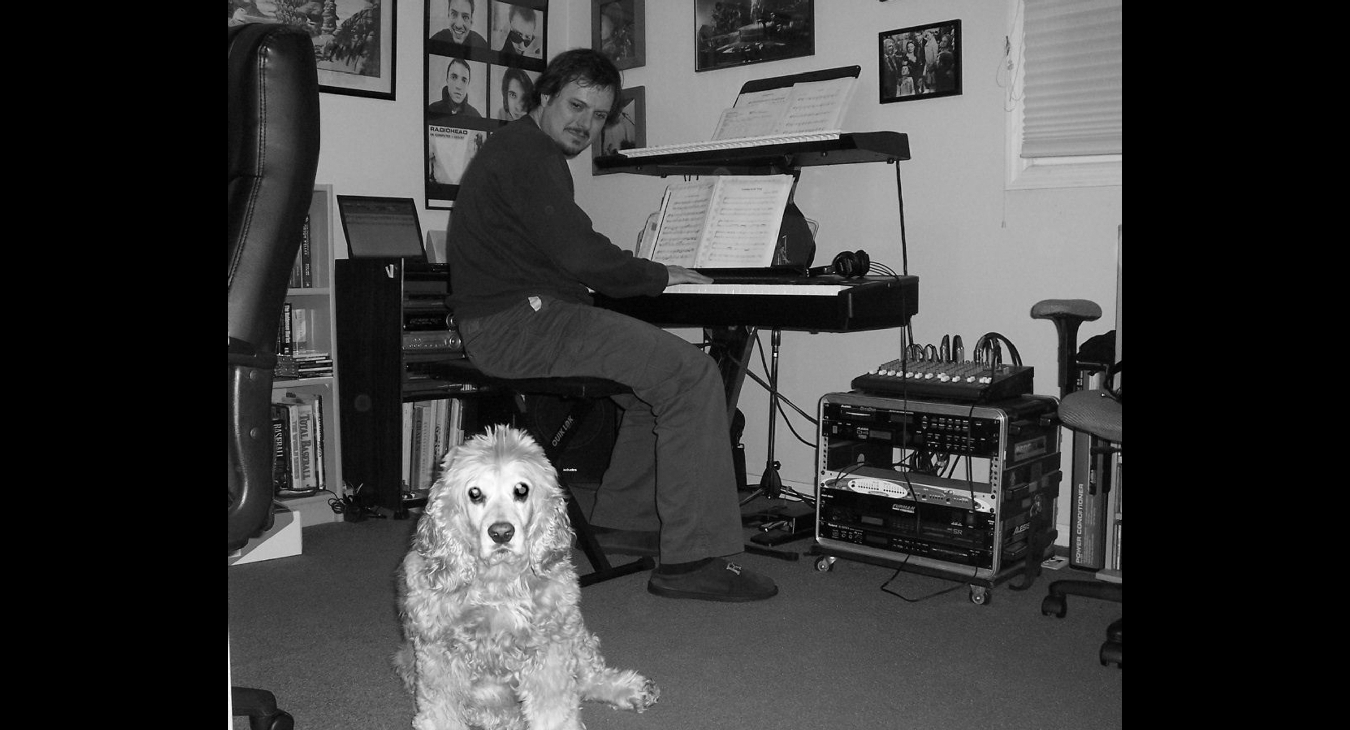 Eddie and Mikey in the studio by Laura Konczal